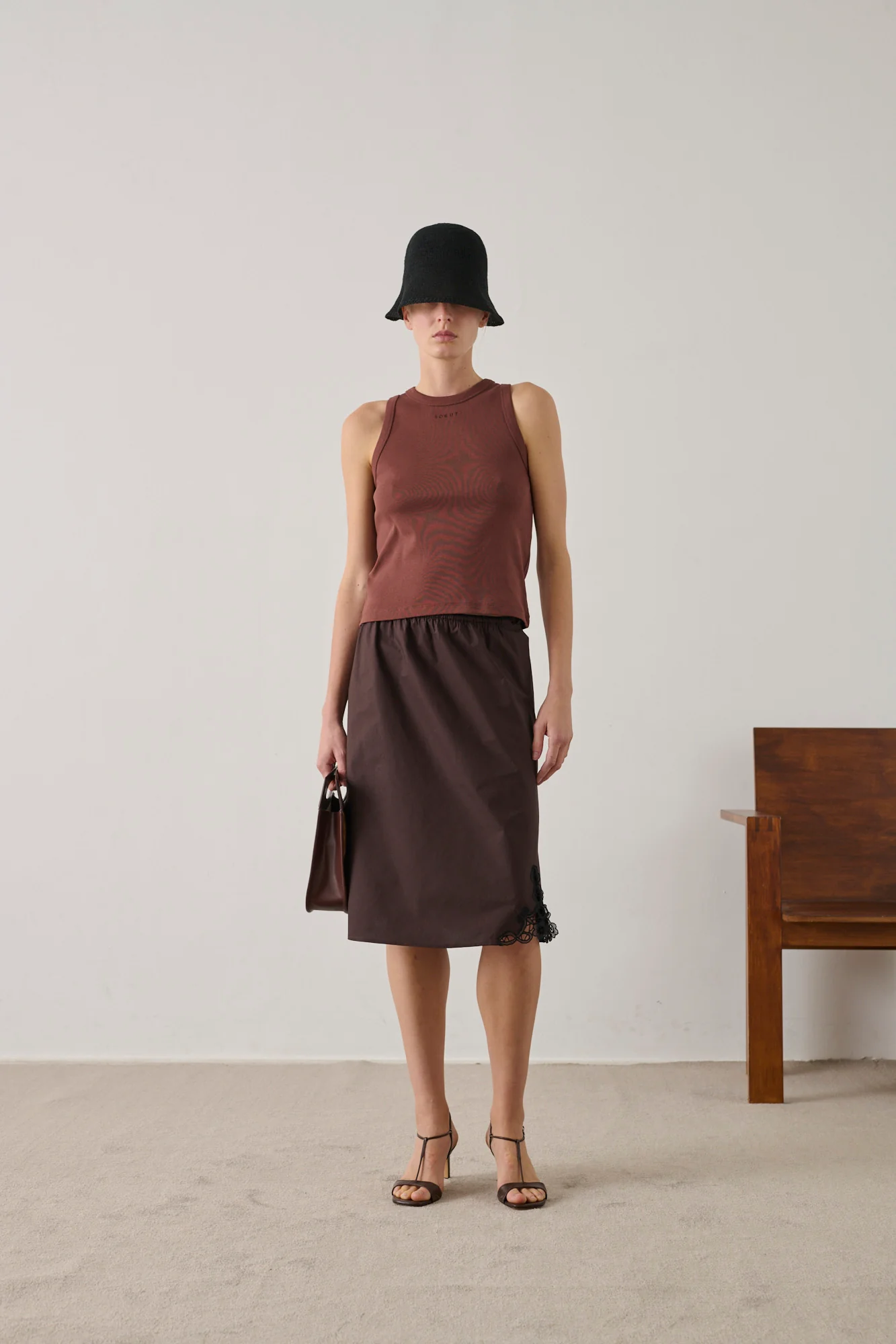 BROWN DOLLY TANK TOP